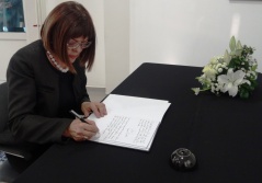 21 December 2016 The National Assembly Speaker signs the Book of Condolences at the German Embassy in Belgrade